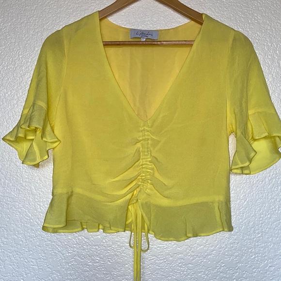 L'Academie Tops - Vibrant yellow crop top